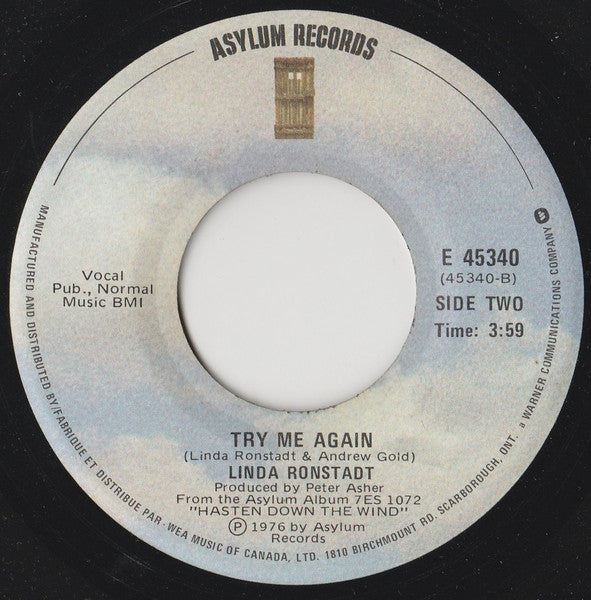 Linda Ronstadt : That'll Be The Day (7")
