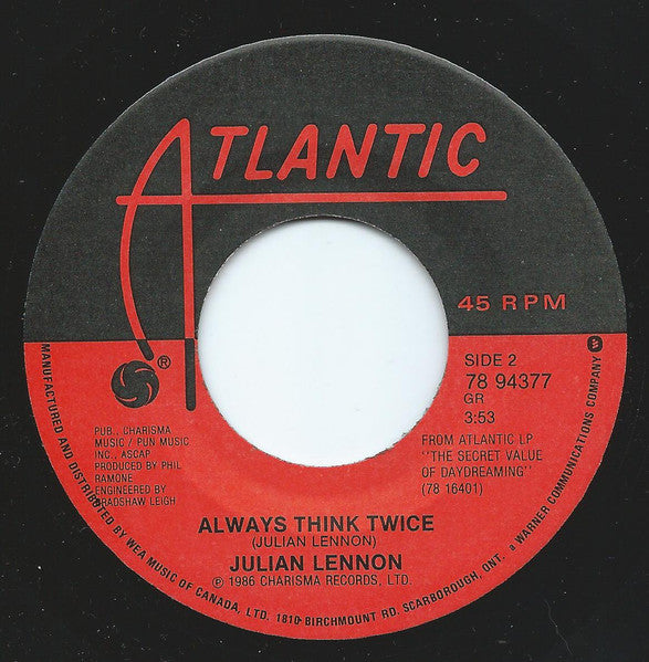Julian Lennon : Stick Around (7", Single)