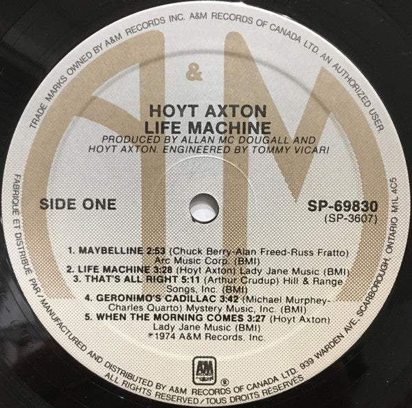 Hoyt Axton : Life Machine (LP, Album, RE)