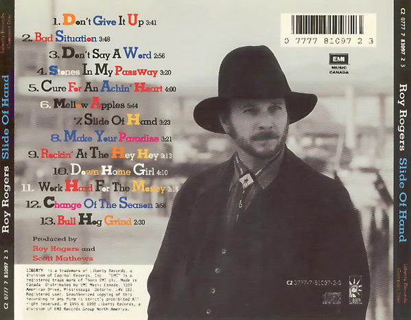 Roy Rogers (2) : Slide Of Hand (CD, Album)