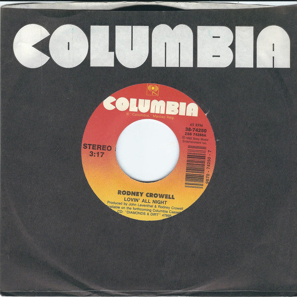 Rodney Crowell : Lovin' All Night (7")