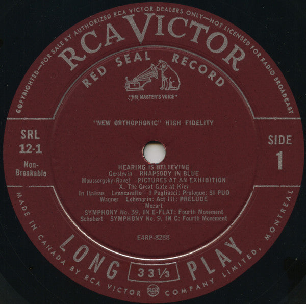 Various : Hearing Is Believing (LP, Comp, Mono, Smplr)