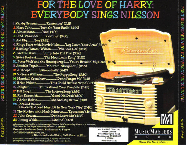 Various : For The Love Of Harry: Everybody Sings Nilsson (CD, Album, Club)