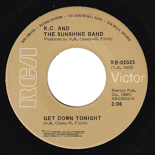 KC & The Sunshine Band : Get Down Tonight (7", Single)