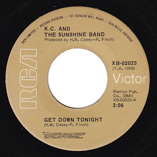 KC & The Sunshine Band : Get Down Tonight (7", Single)