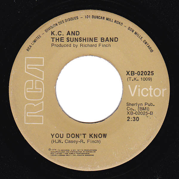 KC & The Sunshine Band : Get Down Tonight (7", Single)