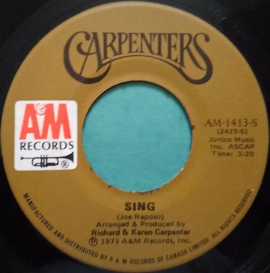 Carpenters : Sing (7", Single)