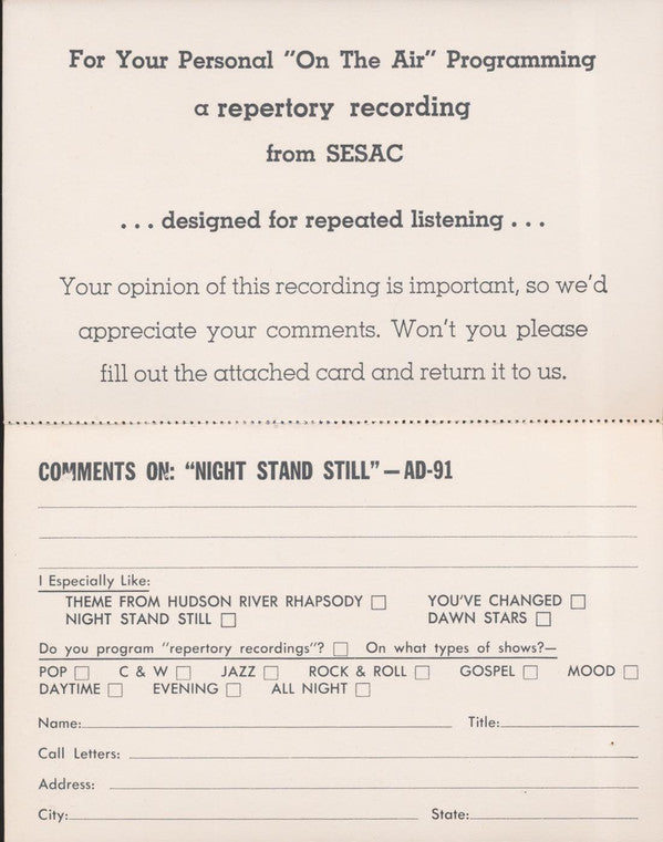 Various : Night Stand Still (7", EP)