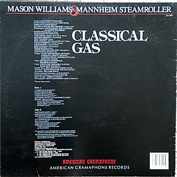 Mason Williams & Mannheim Steamroller : Classical Gas (LP, Album)