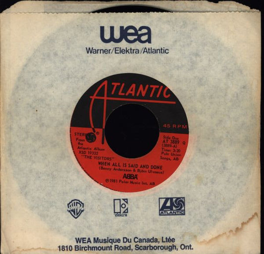 ABBA : When All Is Said And Done / Should I Laugh Or Cry (7", Single)