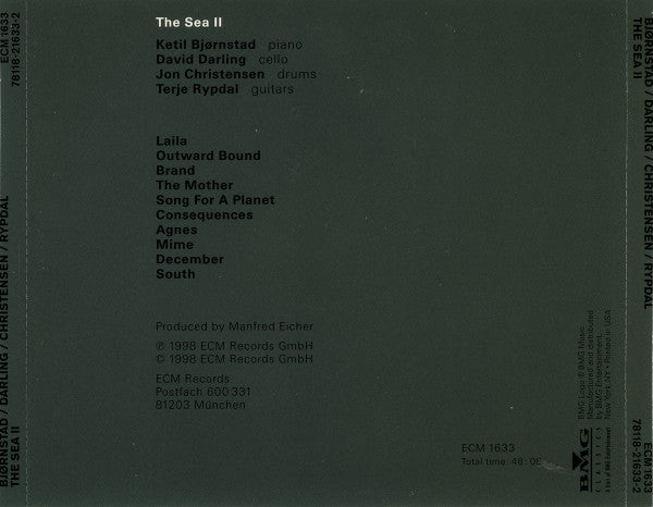 Ketil Bjørnstad / David Darling / Jon Christensen / Terje Rypdal : The Sea II (CD, Album)
