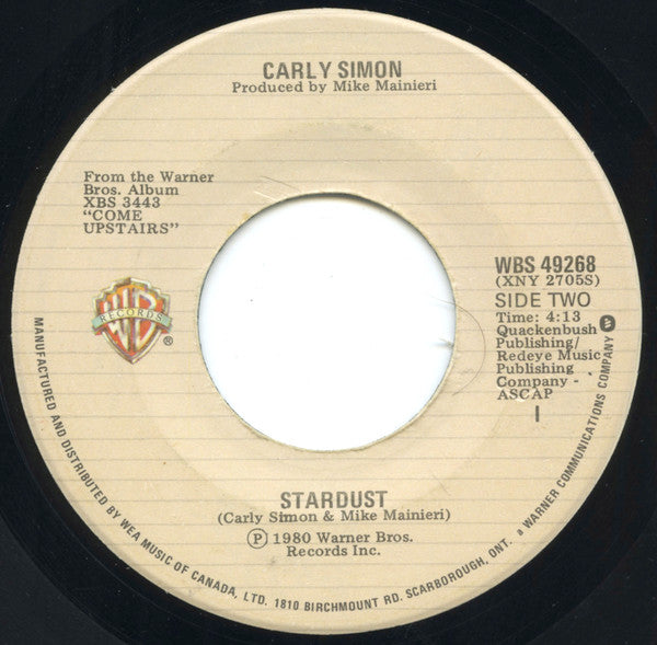 Carly Simon : Jesse / Stardust (7")