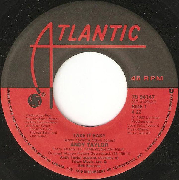 Andy Taylor : Take It Easy (7", Single)