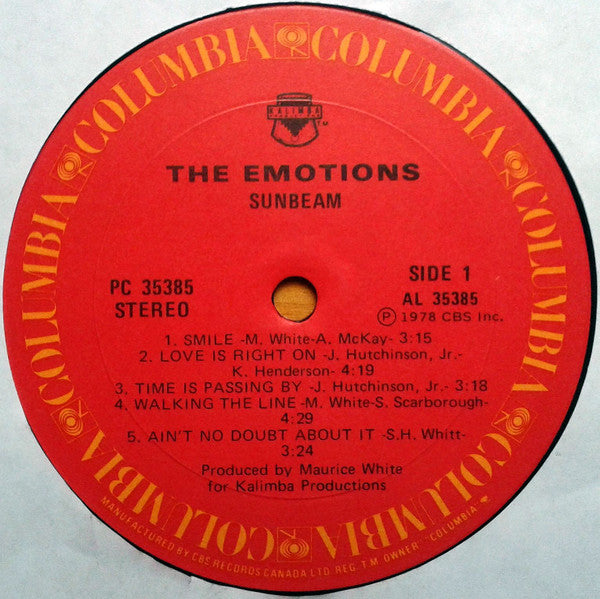 The Emotions : Sunbeam (LP, Album)