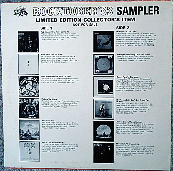 Various : Rocktober '83 (LP, Comp, Promo, Lim)