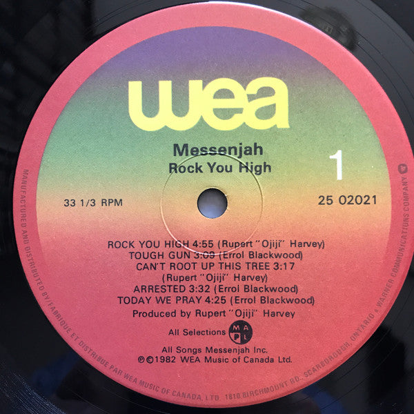 Messenjah : Rock You High (LP, Album)