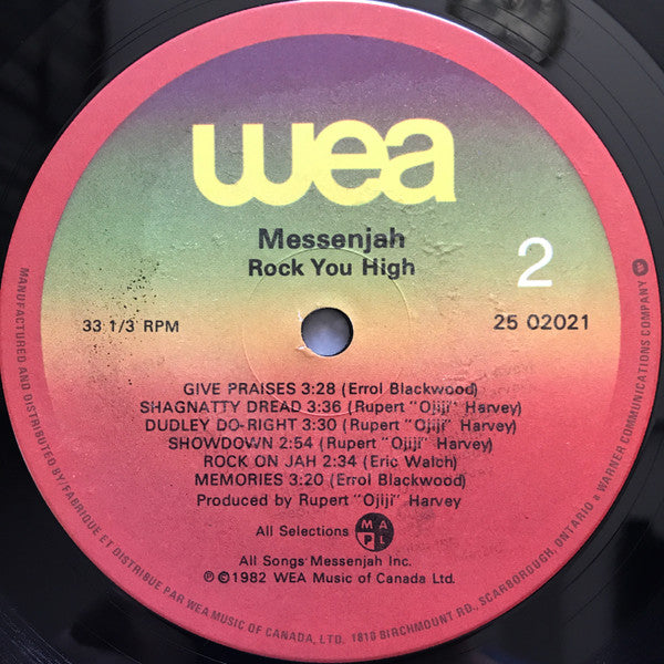 Messenjah : Rock You High (LP, Album)