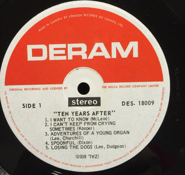 Ten Years After : Ten Years After (LP, Album)