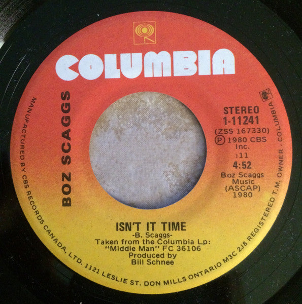 Boz Scaggs : Breakdown Dead Ahead (7", Single)