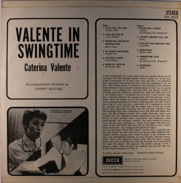 Caterina Valente : Valente In Swingtime (LP, Album)