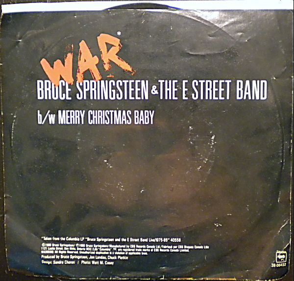 Bruce Springsteen & The E-Street Band : War (7", Single)