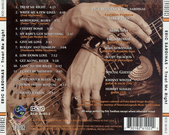 Eric Sardinas : Treat Me Right (HDCD, Album)