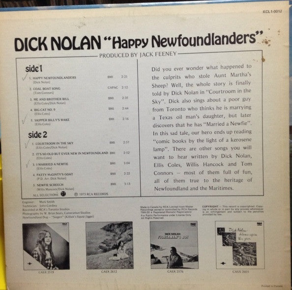 Dick Nolan (2) : Happy Newfoundlanders (LP, Album)
