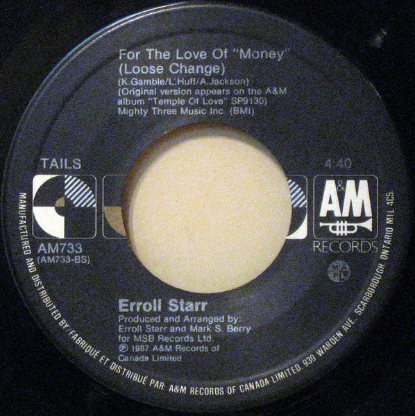 Erroll Starr : For The Love Of "Money" (7", Single)
