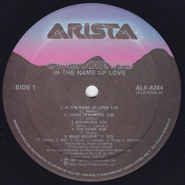 Thompson Twins : In The Name Of Love (LP, Album)