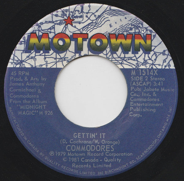 Commodores : Lady (You Bring Me Up) (7", Single)