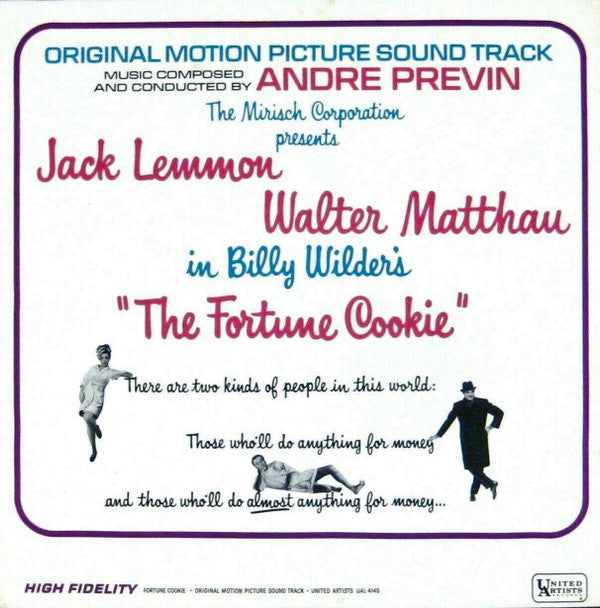 André Previn : The Fortune Cookie:  Original Motion Picture Sound Track (LP, Album, Mono)