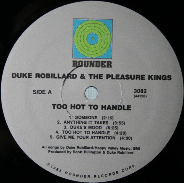 Duke Robillard And The Pleasure Kings : Too Hot To Handle (LP, Album, Wak)