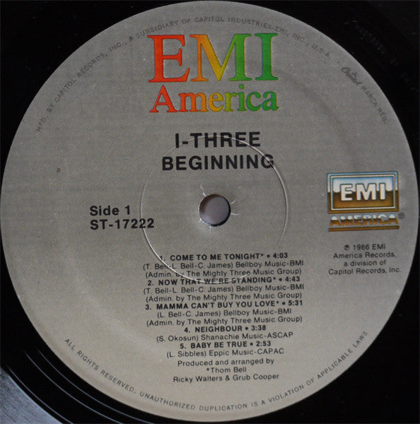I Threes : Beginning (LP, Album)
