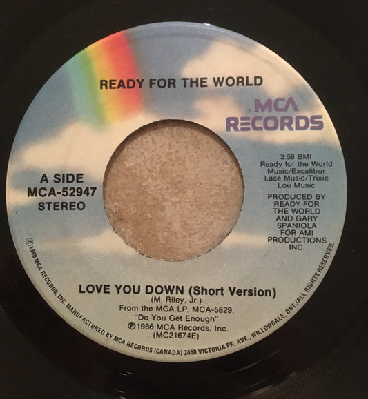 Ready For The World : Love You Down (7")