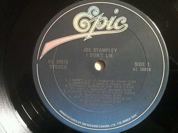 Joe Stampley : I Don't Lie (LP, Album)