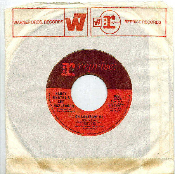 Nancy Sinatra & Lee Hazlewood : Some Velvet Morning (7", Single)