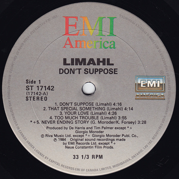 Limahl : Don't Suppose (LP, Album)