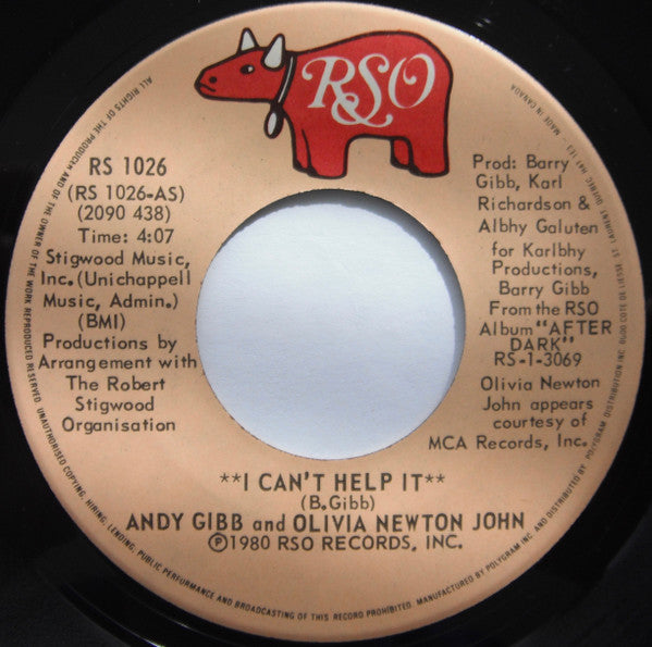 Andy Gibb And Olivia Newton-John : I Can't Help It (7", Single)