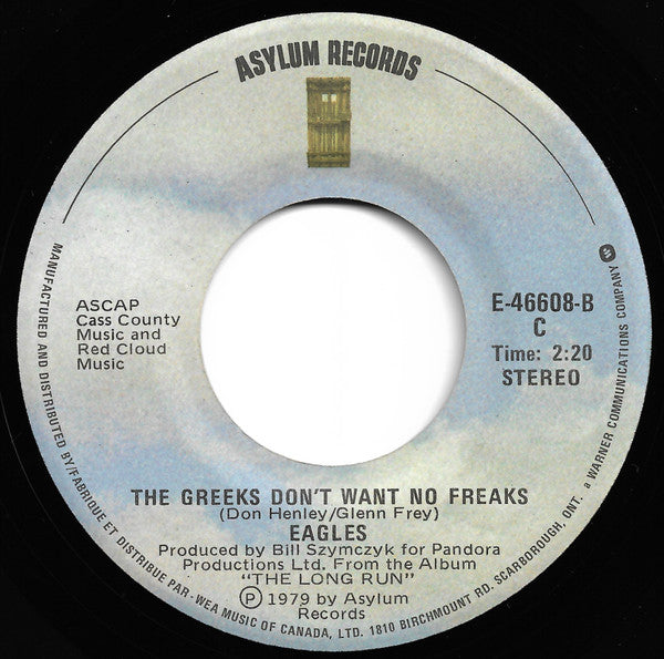 Eagles : I Can't Tell You Why (7", Single)