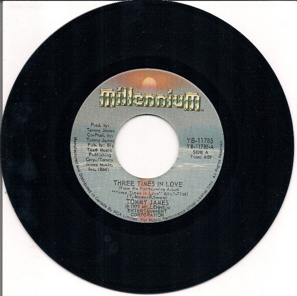 Tommy James : Three Times In Love (7", Single)