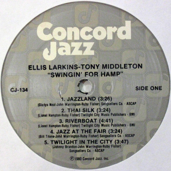 Ellis Larkins & Tony Middleton : Swingin´ For Hamp  (LP)