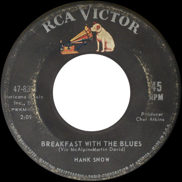 Hank Snow : Breakfast With The Blues / I Stepped Over The Line (7", Single, Ind)