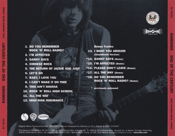 Ramones : End Of The Century (CD, Album, RE, RM, RP, Cin)