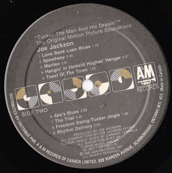 Joe Jackson : Tucker: The Man And His Dream (Original Motion Picture Soundtrack) (LP, Album)