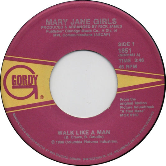 Mary Jane Girls : Walk Like A Man (7")