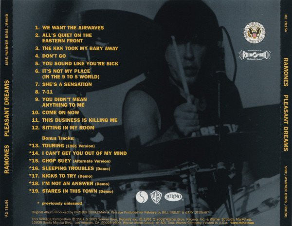 Ramones : Pleasant Dreams (CD, Album, RE, RM, O-C)