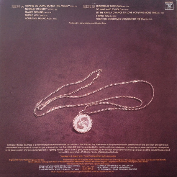 Charley Pride : You're My Jamaica (LP, Album)