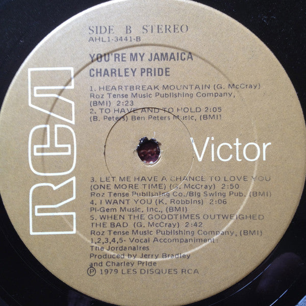 Charley Pride : You're My Jamaica (LP, Album)