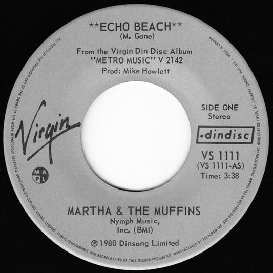 Martha & The Muffins* : Echo Beach (7", Single)