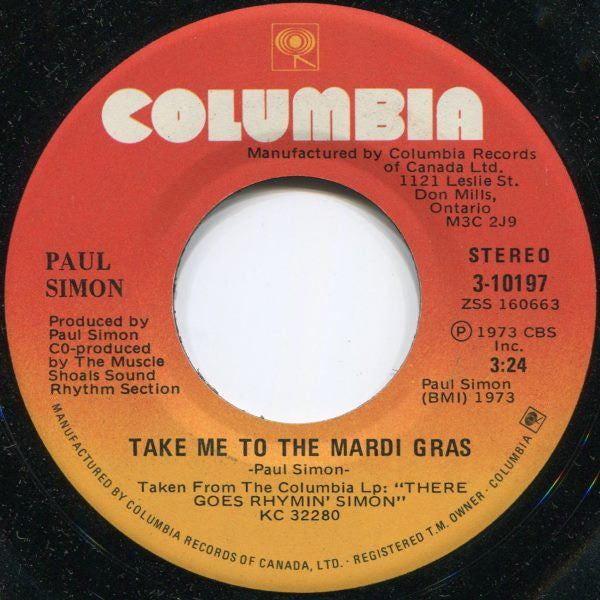 Paul Simon / Phoebe Snow : Gone At Last / Take Me To The Mardi Gras (7", Single)